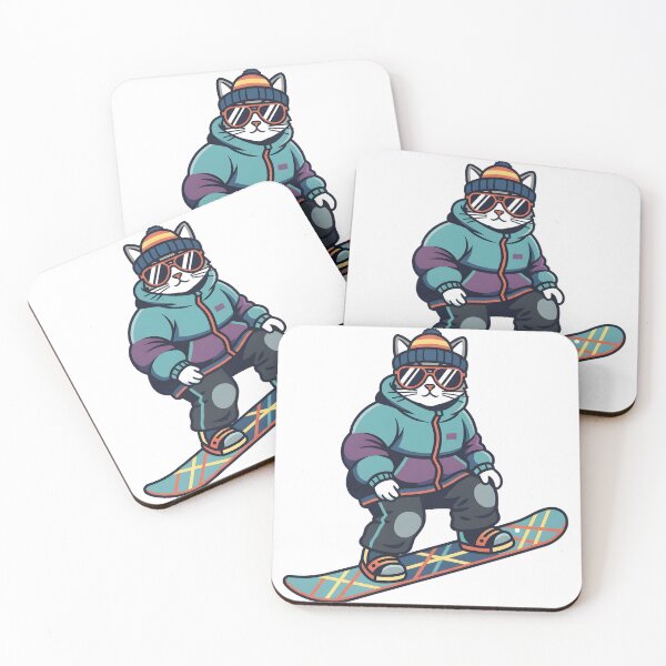 Item preview, Cool Cat Snowboarding Streetwear Illustration designed and sold by Uglyandcute.