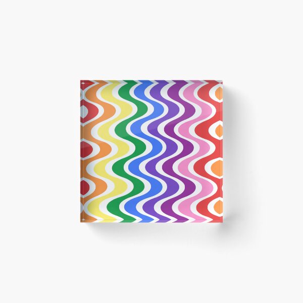 Item preview, Rainbow Groovy 1960s Pride Valentine Pattern designed and sold by BeJolley.
