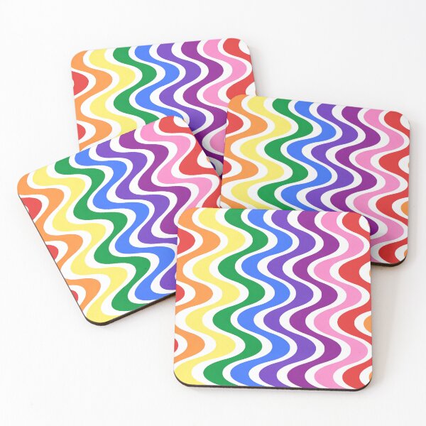 Item preview, Rainbow Groovy 1960s Pride Valentine Pattern designed and sold by BeJolley.