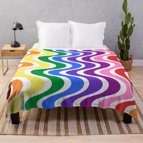 Item preview, Rainbow Groovy 1960s Pride Valentine Pattern designed and sold by BeJolley.