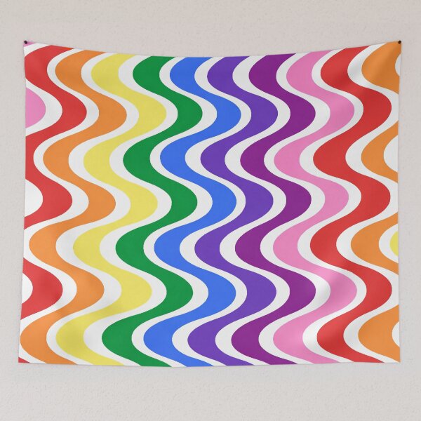 Item preview, Rainbow Groovy 1960s Pride Valentine Pattern designed and sold by BeJolley.