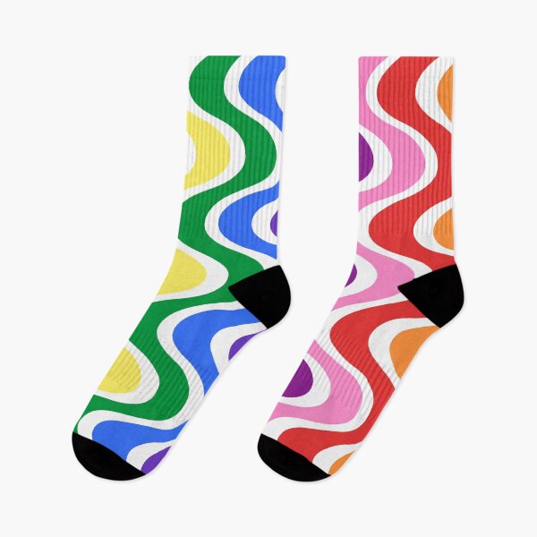 Item preview, Rainbow Groovy 1960s Pride Valentine Pattern designed and sold by BeJolley.