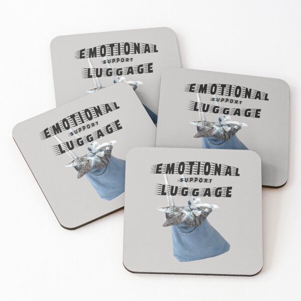 Item preview, Emotional Support Luggage - Funny Cute Cat in Denim Bag designed and sold by Pukisdaizi.