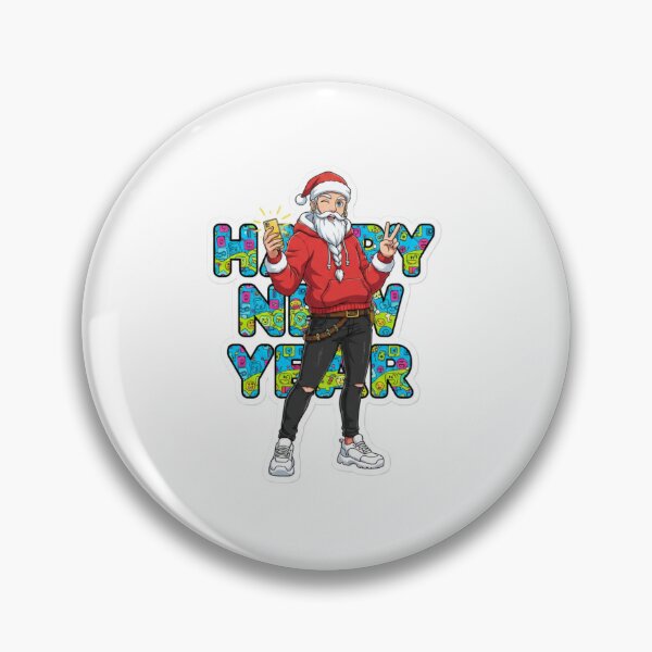 Item preview, Playful Tech Santa – Happy New Year Sticker designed and sold by Imaginarium of Chaos falcon88 .
