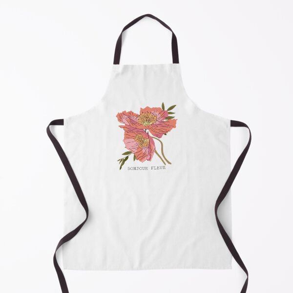 Item preview, Bonjour Fleur Floral Minimal Botanical French Phrase Design designed and sold by TalkTee Me.