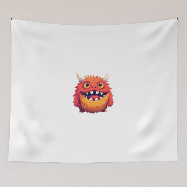Item preview, Cute Smiling Horned Monster designed and sold by RED-MOUSE.