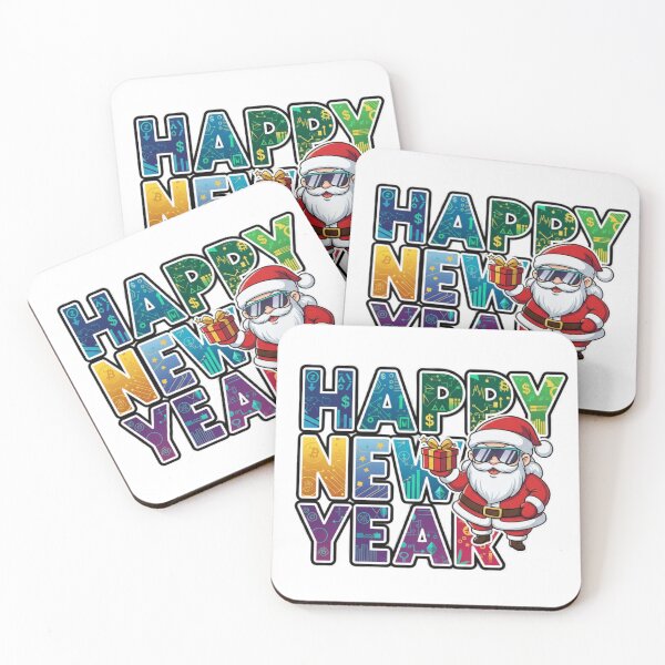 Item preview, Crypto Santa – Happy New Year Modern Sticker designed and sold by Imaginarium of Chaos falcon88 .