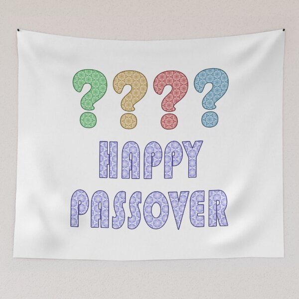 Item preview, Four Questions Happy Passover. designed and sold by UltraQuirky.