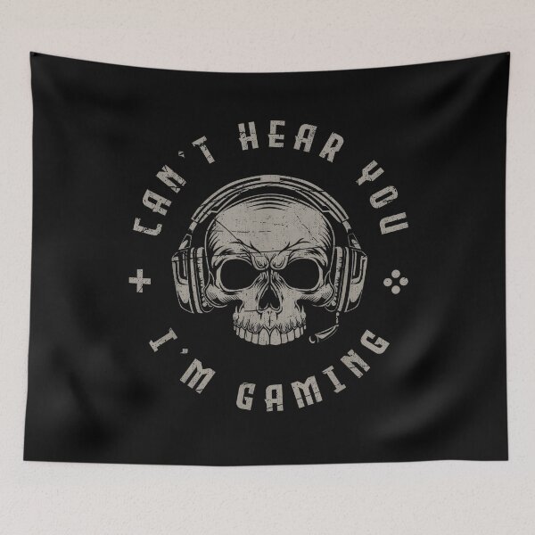 Item preview, I Can't Hear You I'm Gaming Skull Gaming designed and sold by ChestOutLoud.