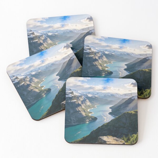 Item preview, Snow-Capped Peaks Above Turquoise Lake designed and sold by ImgPrint.