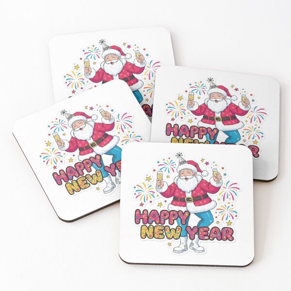 Item preview, Party Santa – Happy New Year Celebration Sticker designed and sold by Imaginarium of Chaos falcon88 .