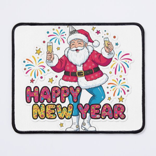 Item preview, Party Santa – Happy New Year Celebration Sticker designed and sold by Imaginarium of Chaos falcon88 .