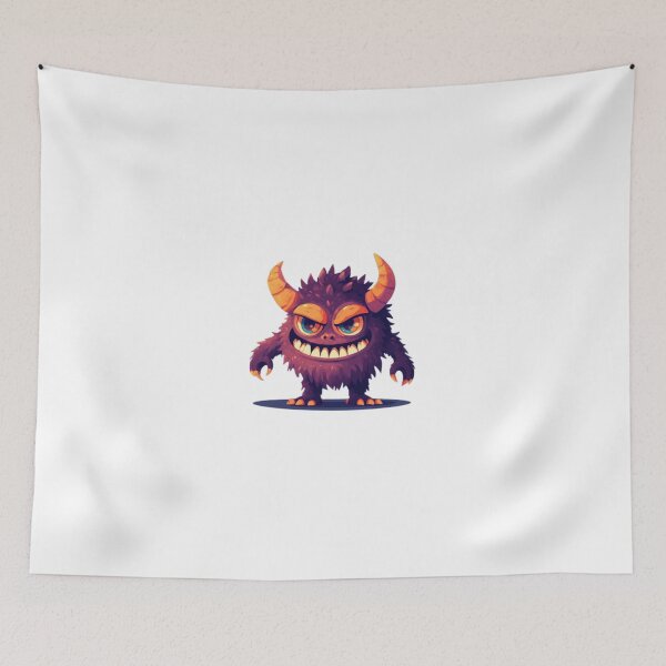Item preview, Cute Angry Horned Monster designed and sold by RED-MOUSE.