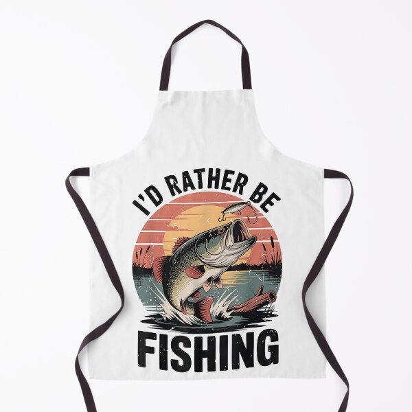 Item preview, I'd Rather Be Fishing Bass Fish Dad Joke Funny Fishermen designed and sold by ChestOutLoud.
