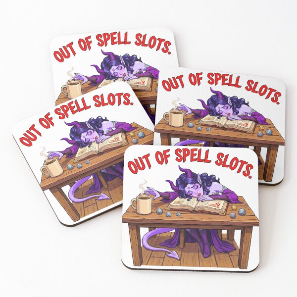 Item preview, Out of Spell Slots: Tired Tiefling Gamer Humor designed and sold by SkinnyFlatWhite.