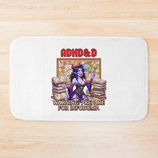 Item preview, ADHD&D: Prepare for Infodump: Funny Dungeon Master Art designed and sold by SkinnyFlatWhite.