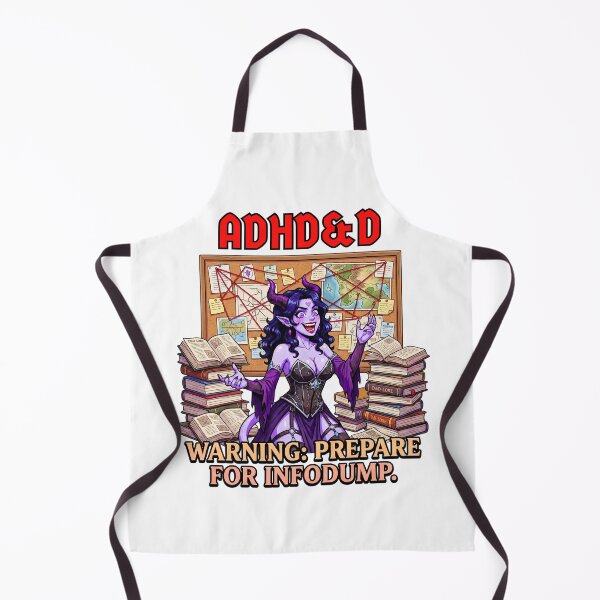 Item preview, ADHD&D: Prepare for Infodump: Funny Dungeon Master Art designed and sold by SkinnyFlatWhite.