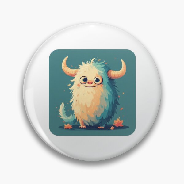 Item preview, Cute Fluffy Horned Monster designed and sold by RED-MOUSE.