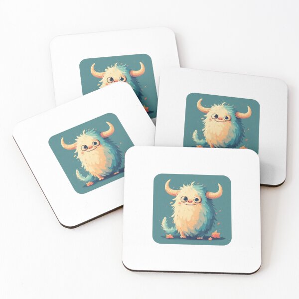 Item preview, Cute Fluffy Horned Monster designed and sold by RED-MOUSE.