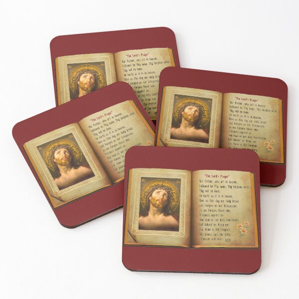 Item preview, icon of Jesus in a crown of thorns and the Lord's Prayer in English designed and sold by orthodox-icon.
