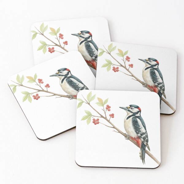 Item preview, great spotted woodpecker designed and sold by WildArtIT.