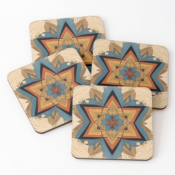 Item preview, Star of David, Pattern 7 - Floral - Blue. designed and sold by UltraQuirky.