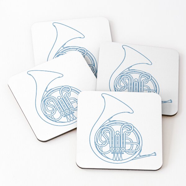 Item preview, Blue French Horn Line Art - HIMYM designed and sold by Screen Lore.