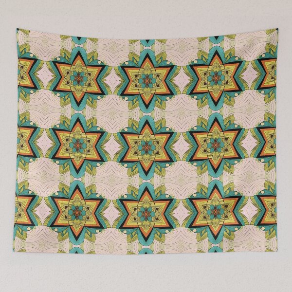 Item preview, Star of David, Pattern 7 - Floral - Green. designed and sold by UltraQuirky.