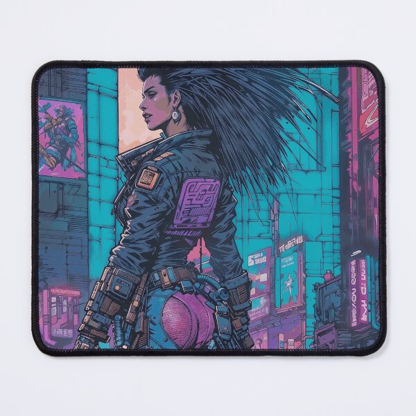 Item preview, Cyberpunk Retro-Comic: Goth Punk Girl designed and sold by zerocult.