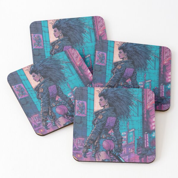 Item preview, Cyberpunk Retro-Comic: Goth Punk Girl designed and sold by zerocult.