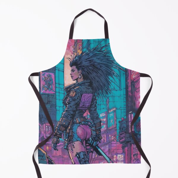 Item preview, Cyberpunk Retro-Comic: Goth Punk Girl designed and sold by zerocult.
