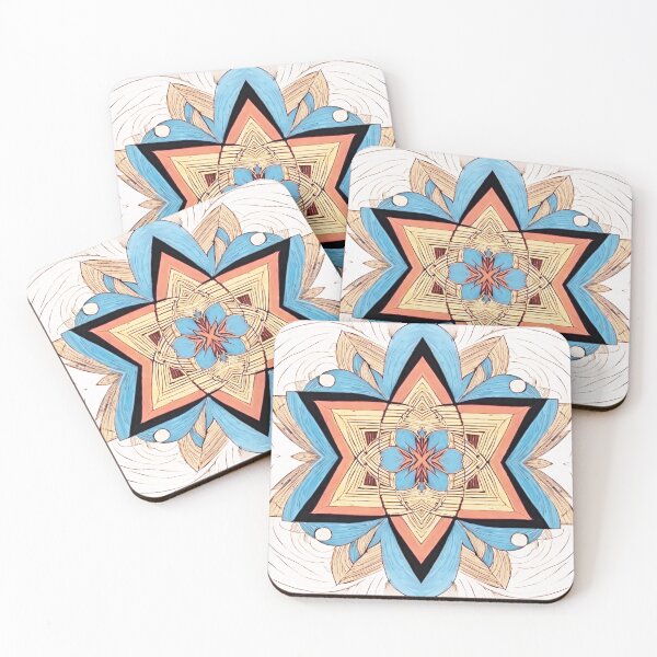 Item preview, Star of David, Pattern 7 - Floral - Light Blue. designed and sold by UltraQuirky.