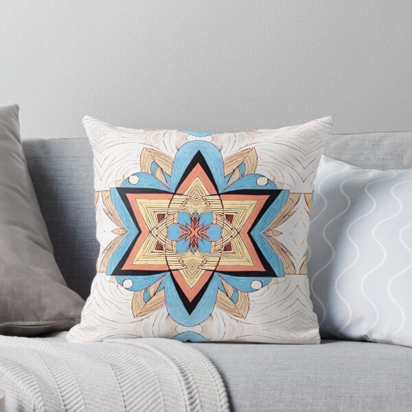 Item preview, Star of David, Pattern 7 - Floral - Light Blue. designed and sold by UltraQuirky.