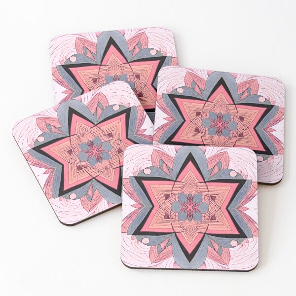 Item preview, Star of David, Pattern 7 - Floral - Pink. designed and sold by UltraQuirky.