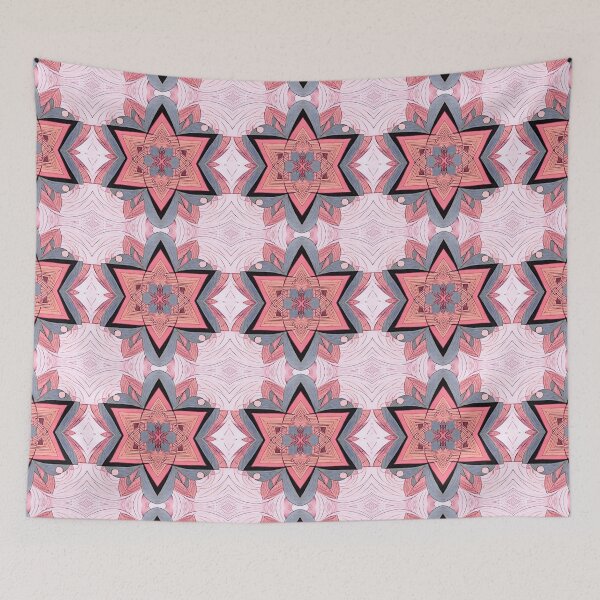 Item preview, Star of David, Pattern 7 - Floral - Pink. designed and sold by UltraQuirky.