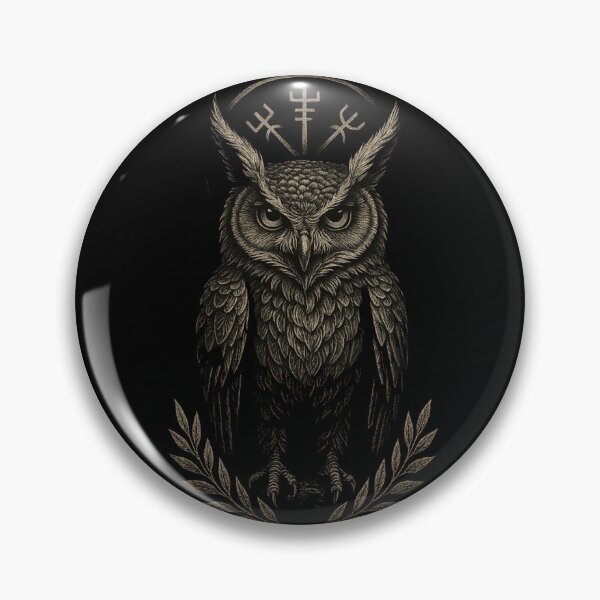 Item preview, SVT Hallowed Owl of the Runes – Norse Pagan Wisdom Totem designed and sold by SEVERTREND APPAREL .
