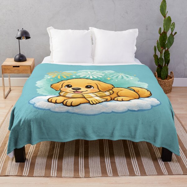 Item preview, Puppy With Fireworks – Relaxed New Year Golden Dog Mom Tee designed and sold by dogmomtees.