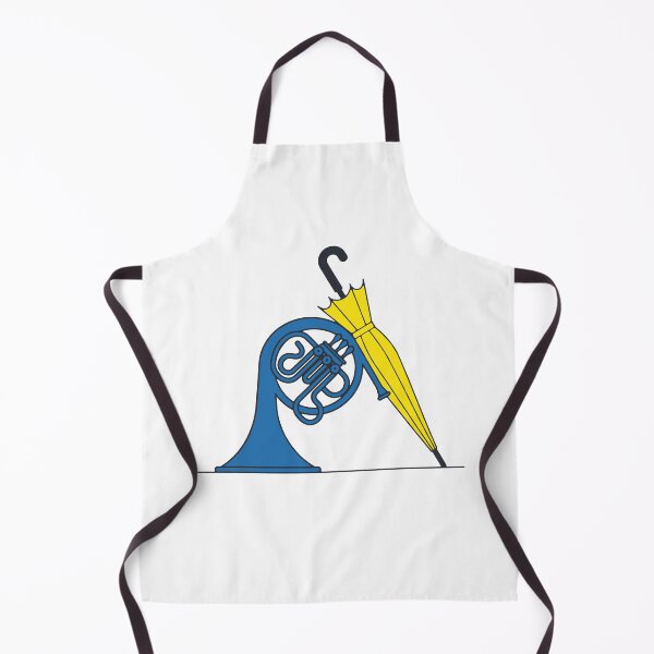 Item preview, Blue French Horn & Yellow Umbrella designed and sold by Screen Lore.