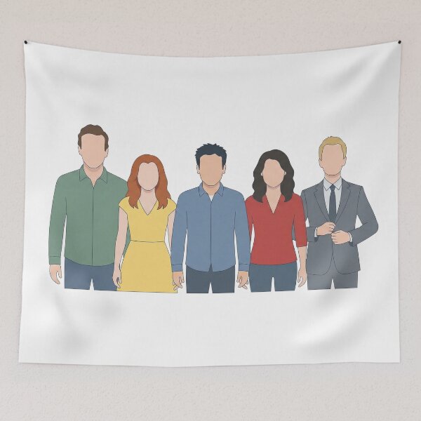 Item preview, How I Met Your Mother Main Cast Doodle designed and sold by Screen Lore.