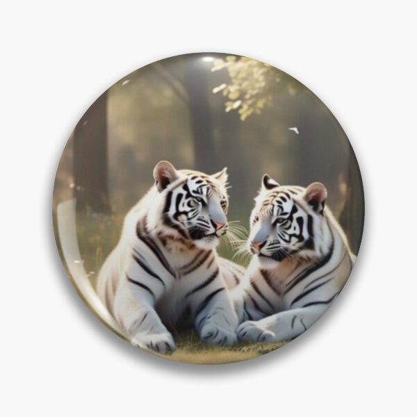 Item preview, Ethereal White Tigers – Artistic Illustration designed and sold by TreatLLC.