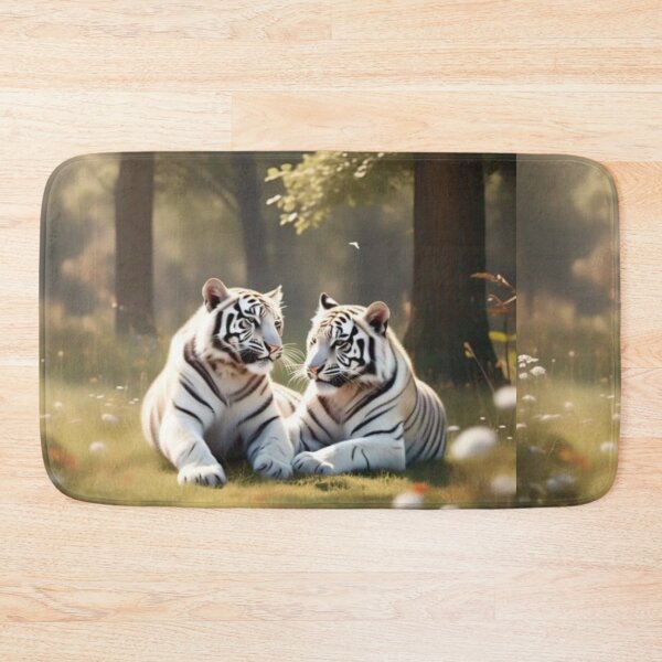 Item preview, Ethereal White Tigers – Artistic Illustration designed and sold by TreatLLC.