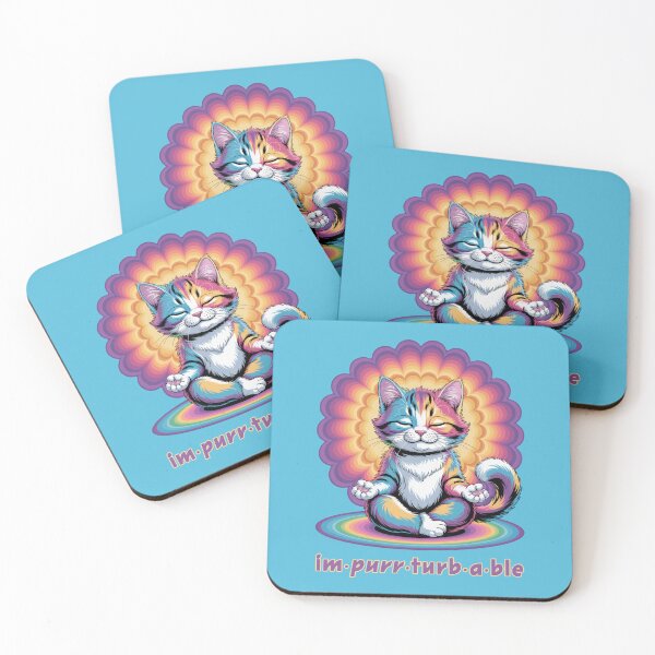 Item preview, Impurrturbable Cat Doing Yoga. designed and sold by UltraQuirky.
