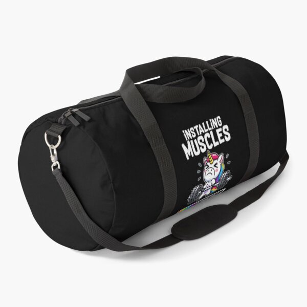 Item preview, Installing Muscles Please Wait Funny Cute Unicorn Workout Gym Fitness Weightlifting designed and sold by ChestOutLoud.