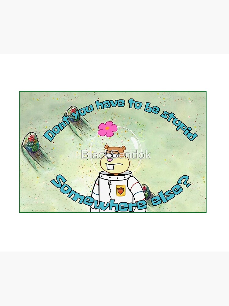 Dont You Have To Be Stupid Somewhere Else "Dont you have to be stupid somewhere else? - Sponge Bob" Poster by