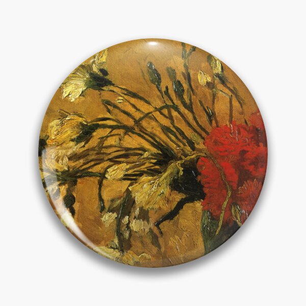Item preview, Vincent Van Gogh - Vase With Red And White Carnations On A Yellow Background designed and sold by st1art.