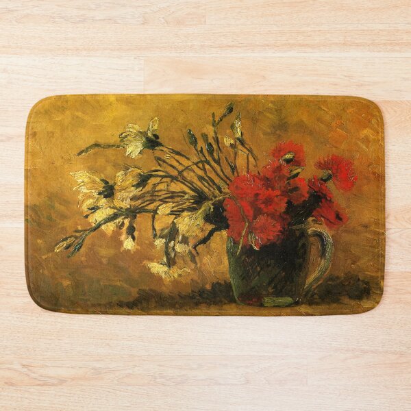 Item preview, Vincent Van Gogh - Vase With Red And White Carnations On A Yellow Background designed and sold by st1art.