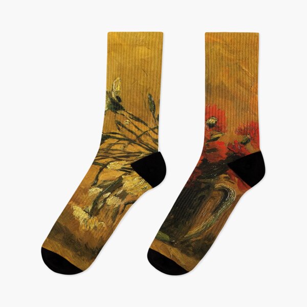 Item preview, Vincent Van Gogh - Vase With Red And White Carnations On A Yellow Background designed and sold by st1art.