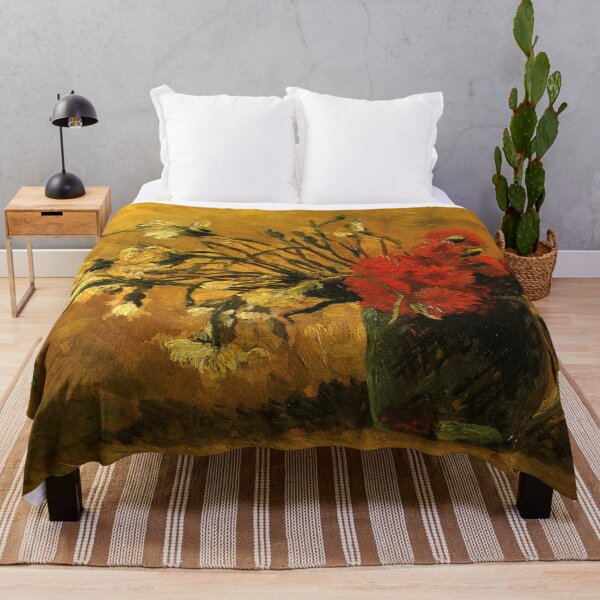 Item preview, Vincent Van Gogh - Vase With Red And White Carnations On A Yellow Background designed and sold by st1art.