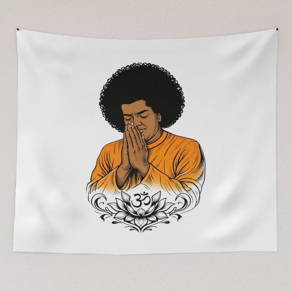 Item preview, Sathya Sai Baba During Meditation designed and sold by Anniko Art Studio.