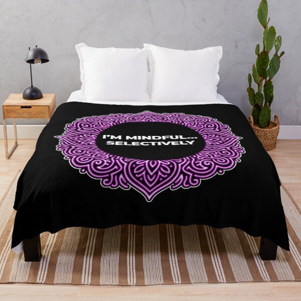 Item preview, SARCASTIC SPIRITUAL – I’m Mindful… Selectively – Gift for Friend • Neon Mandala • Dry Humor designed and sold by JacobKAurumhead.
